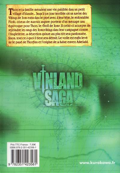 Verso de l'album Vinland Saga Volume 2