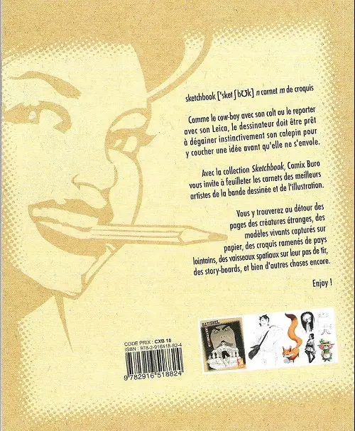 Verso de l'album Sketchbook - Comix Buro Sketchbook Gatignol