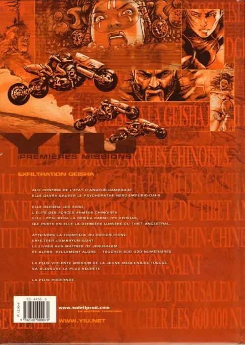 Verso de l'album Yiu Premières missions Tome 5 Exfiltration geisha