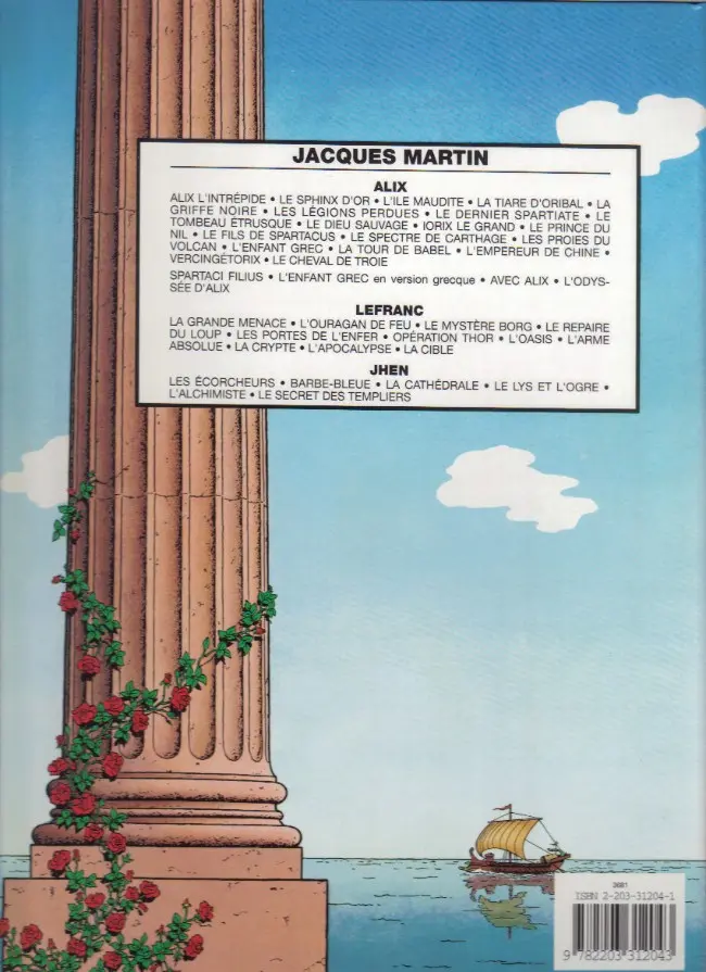 Verso de l'album Alix Tome 7 Le Dernier Spartiate