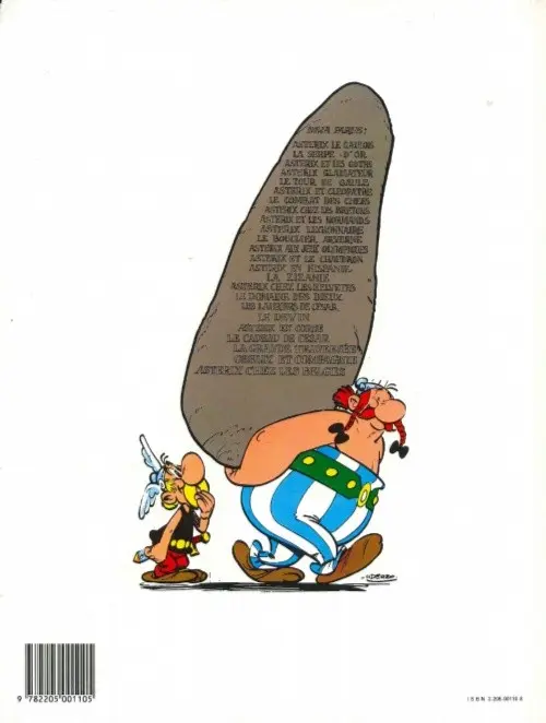 Verso de l'album Astérix Tome 2 La serpe d'or