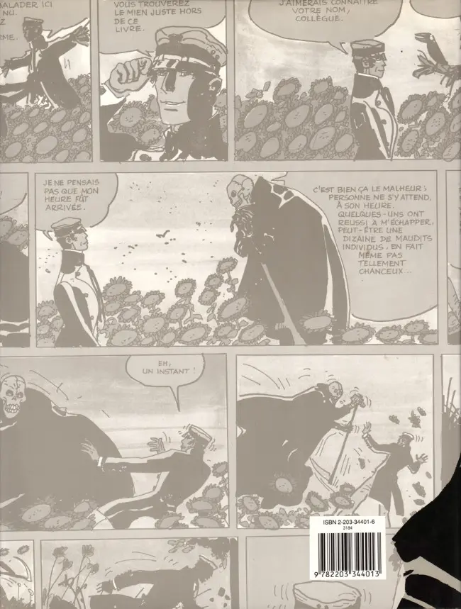 Verso de l'album Corto Maltese Tome 2 Les Helvétiques