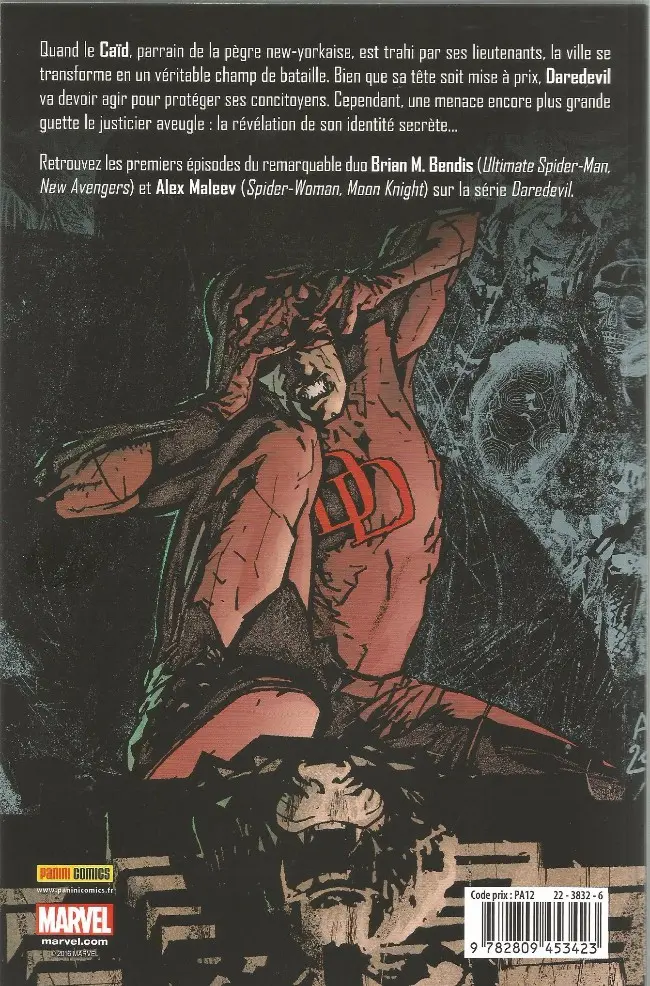 Verso de l'album Daredevil - L'Homme sans peur Tome 1 Le Scoop