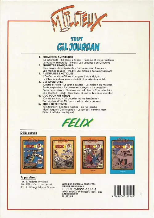 Verso de l'album Gil Jourdan Tout Gil Jourdan Tome 3 Aventures exotiques