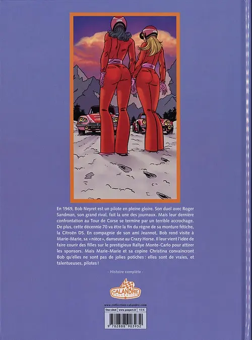 Verso de l'album Les aventures de Bob Neyret, Gentleman Driver Les filles de l'oncle Bob
