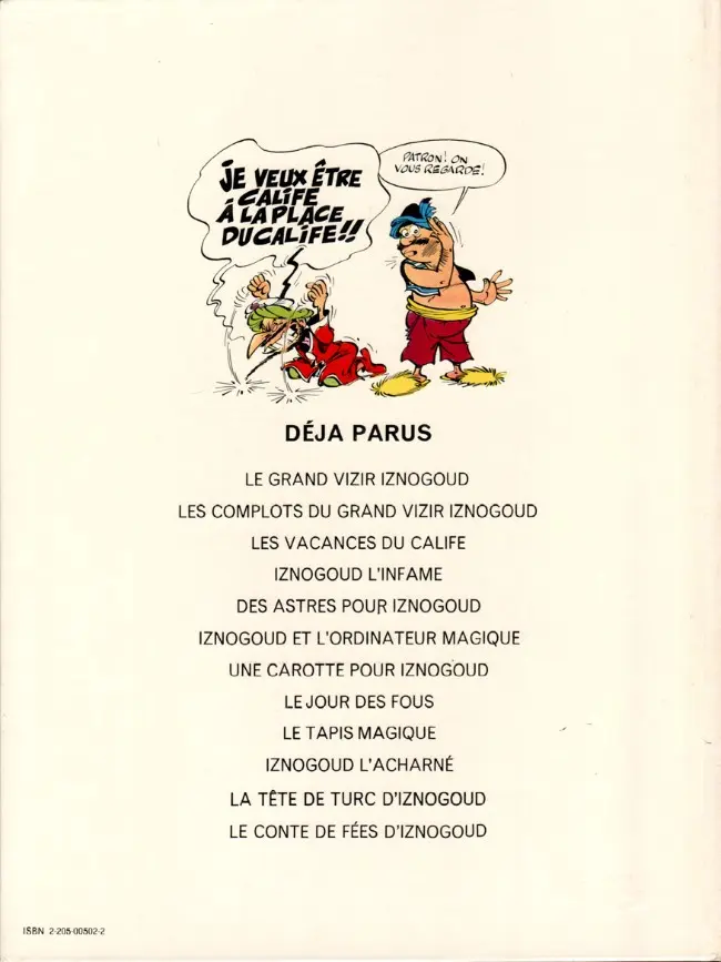 Verso de l'album Iznogoud Tome 6 Iznogoud et l'ordinateur magique