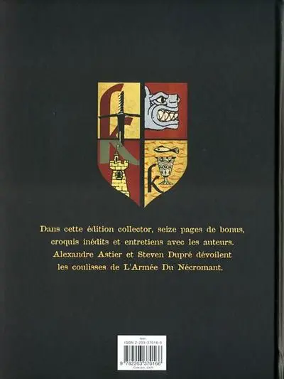 Verso de l'album Kaamelott Tome 1 L'Armée du Nécromant