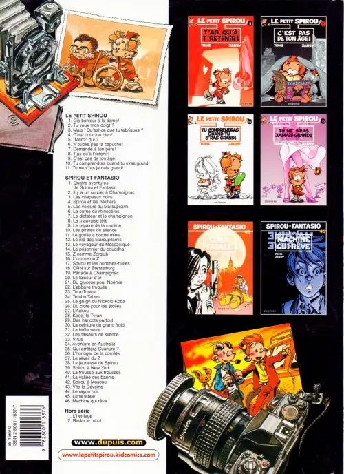Verso de l'album Le Petit Spirou Tome 2 Tu veux mon doigt ?