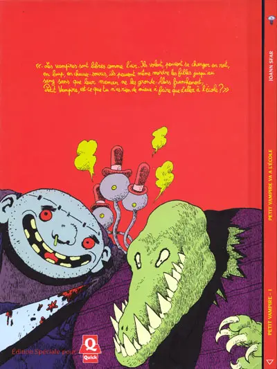 Verso de l'album Petit vampire Tome 1 Petit vampire va à l'école
