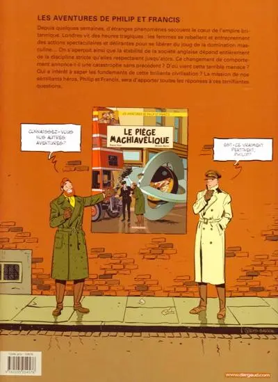 Verso de l'album Les Aventures de Philip et Francis Tome 1 Menaces sur l'Empire