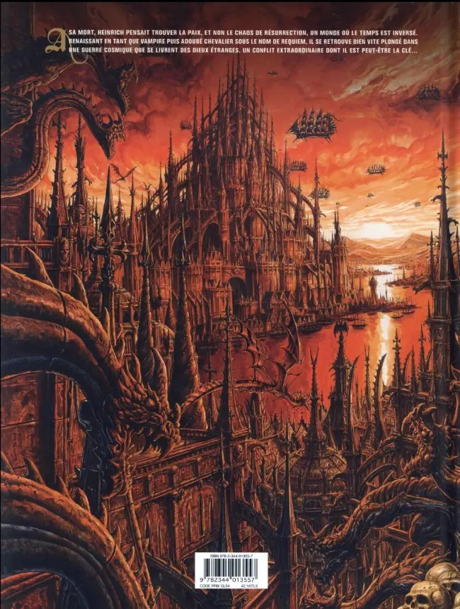 Verso de l'album Requiem Chevalier Vampire Tome 1 Résurrection