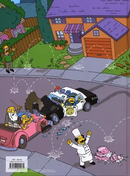 Verso de l'album Les Simpson Tome 5 Boing boing Bart !