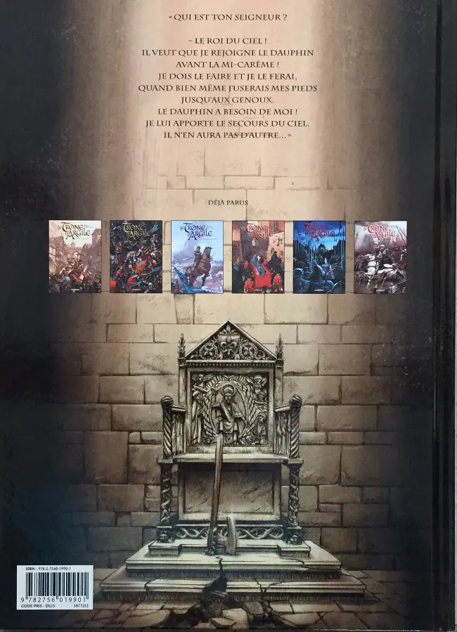 Verso de l'album Le Trône d'Argile Tome 5 La pucelle