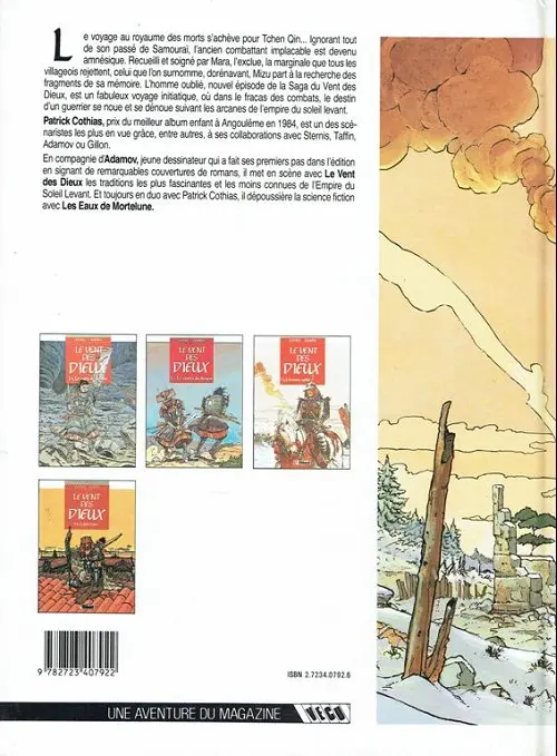 Verso de l'album Le Vent des Dieux Tome 3 L'homme oublié