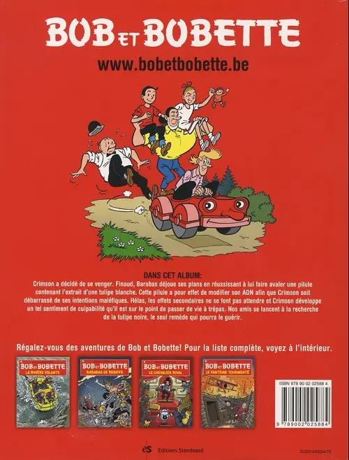 Verso de l'album Bob et Bobette Tome 326 La tulipe noire