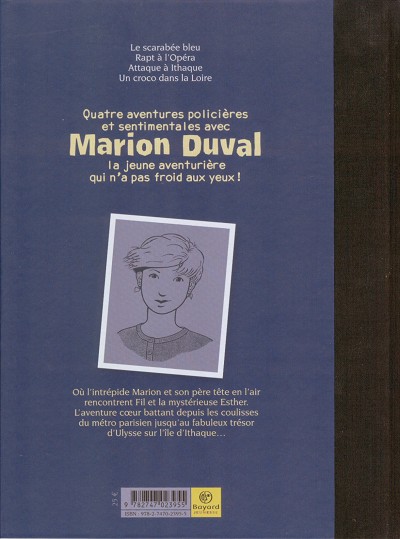 Verso de l'album Marion Duval L'aventure cœur battant