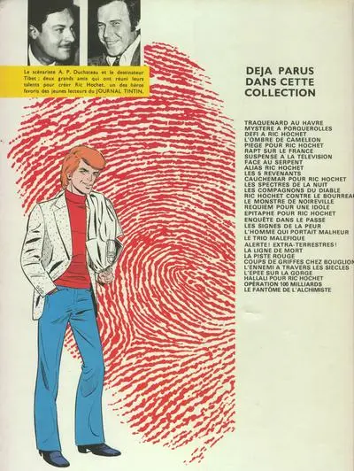 Verso de l'album Ric Hochet Tome 30 Le fantôme de l'alchimiste