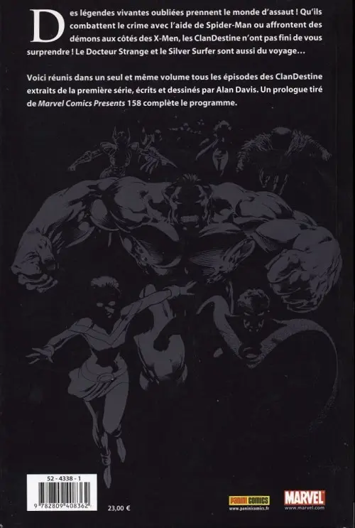 Verso de l'album Best of Marvel 19 ClanDestine : Réunion de famille