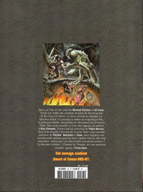 Verso de l'album The Savage Sword of Conan - La Collection Tome 26 La fille du roi-dieu