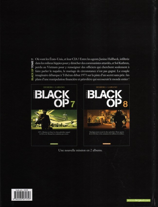 Verso de l'album Black Op Tome 7