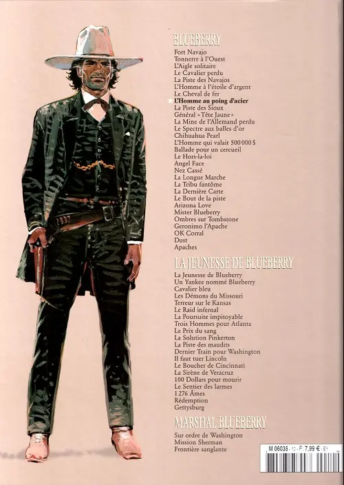 Verso de l'album Blueberry La Collection Tome 8 L'Homme au poing d'acier