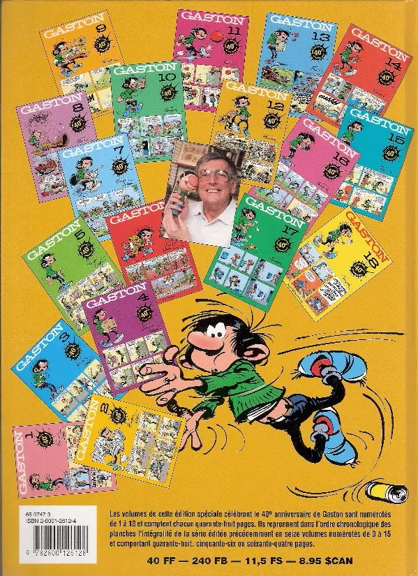 Verso de l'album Gaston Tome 12