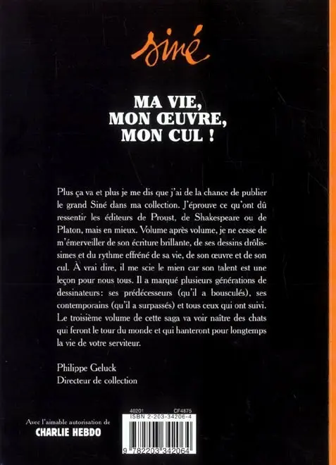 Verso de l'album Ma vie, mon œuvre, mon cul ! Volume 3