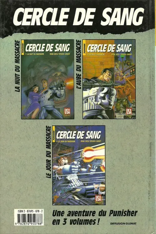 Verso de l'album Super Héros Tome 19 Punisher : Cercle de sang 3/3 - Le jour du massacre