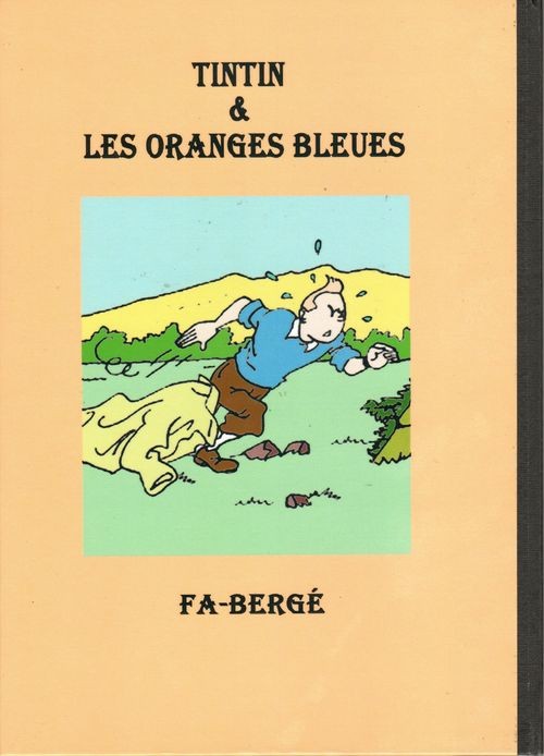 Verso de l'album Tintin Tintin et les oranges bleues (version couleur)