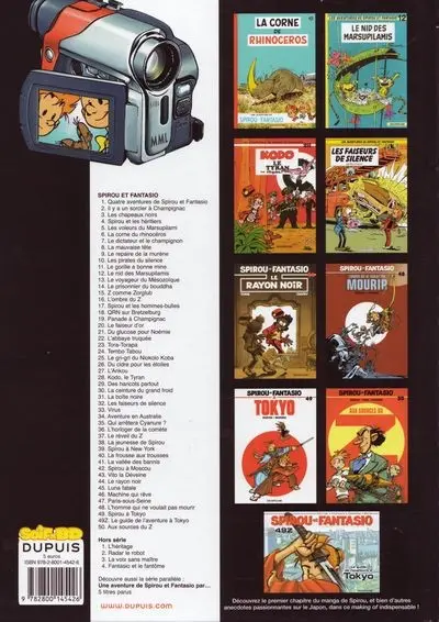 Verso de l'album Spirou et Fantasio Tome 37 Le Réveil du Z