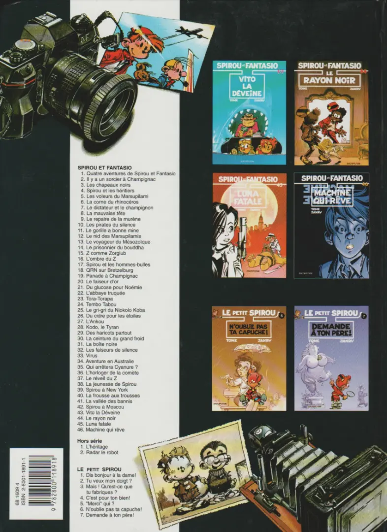 Verso de l'album Spirou et Fantasio Tome 43 Vito la déveine