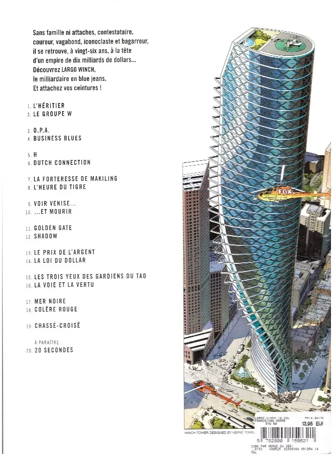 Verso de l'album Largo Winch Tome 18 Colère rouge