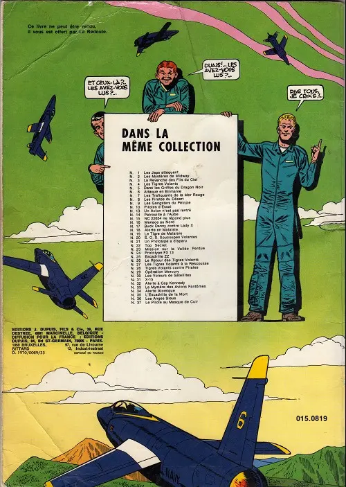Verso de l'album Buck Danny Tome 36 Les Anges bleus