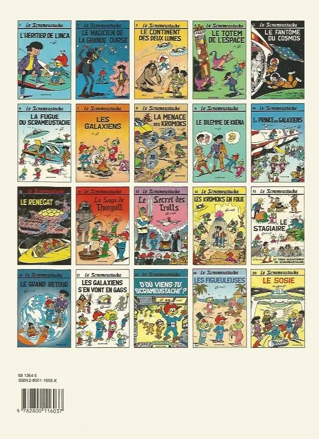 Verso de l'album Le Scrameustache Tome 17 Les Galaxiens s'en vont en gags