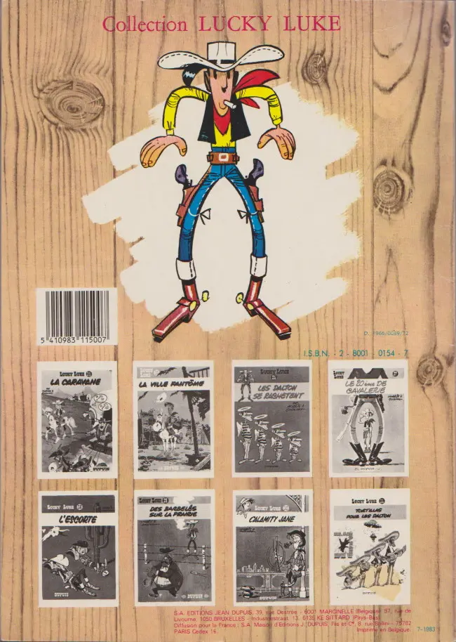 Verso de l'album Lucky Luke Tome 15 L'évasion des Dalton