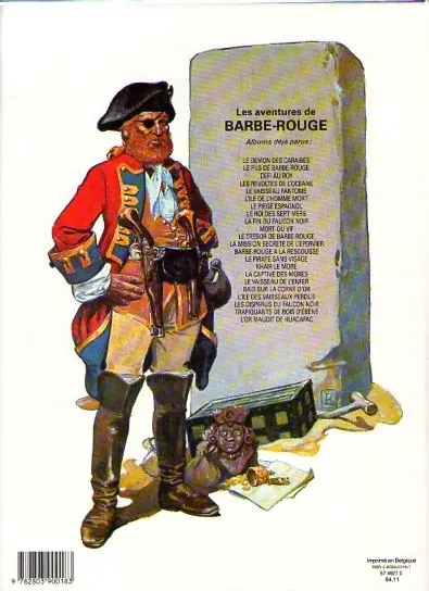 Verso de l'album Barbe-Rouge Tome 19 L'île des vaisseaux perdus