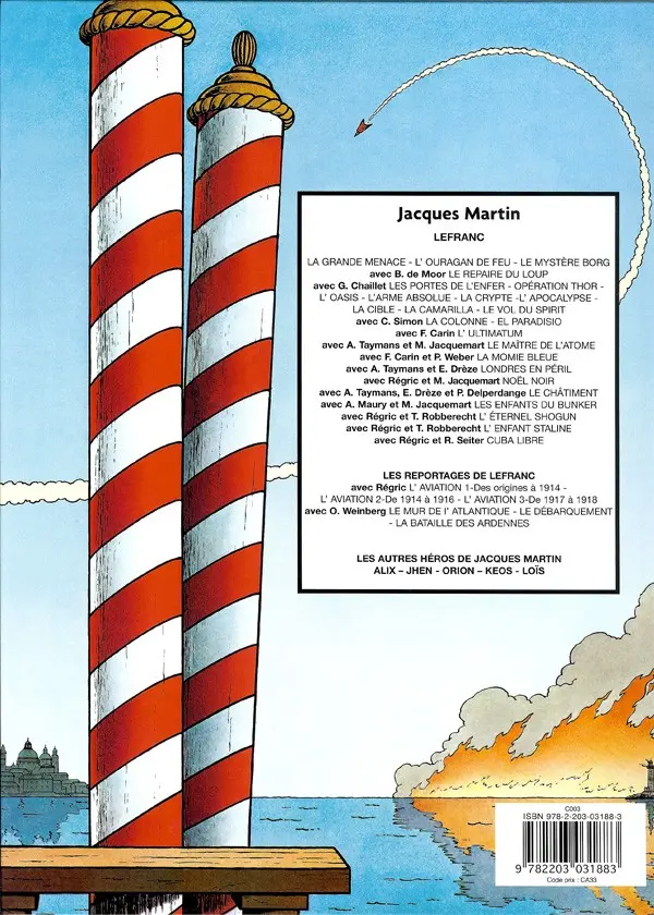 Verso de l'album Lefranc Tome 23 L'éternel shogun