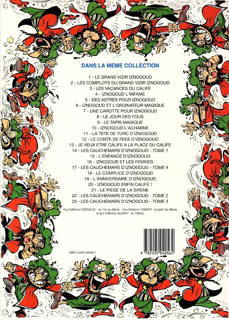 Verso de l'album Iznogoud Tome 2 les complots d'Iznogoud