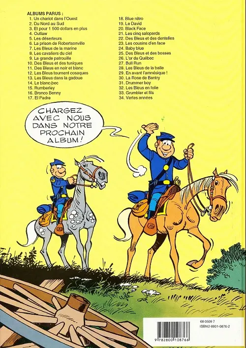 Verso de l'album Les Tuniques Bleues Tome 19 Le David