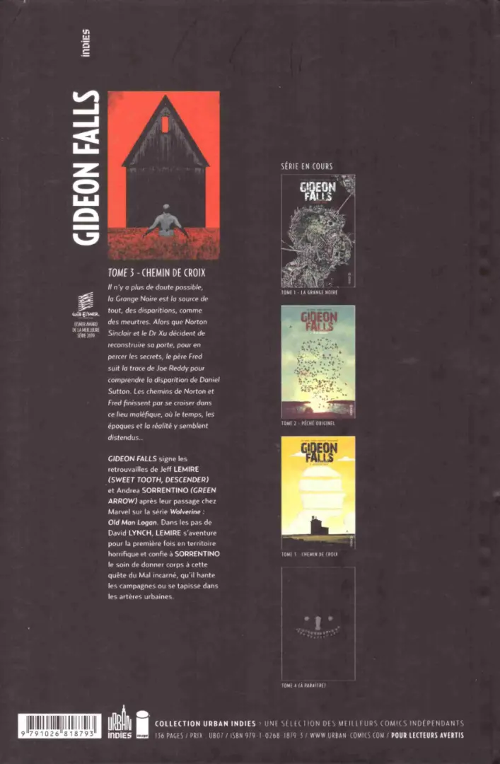 Verso de l'album Gideon Falls Volume 3 Chemin de croix