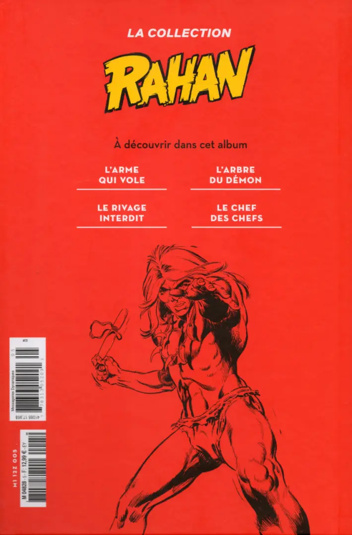 Verso de l'album Rahan La Collection (Hachette) Tome 5