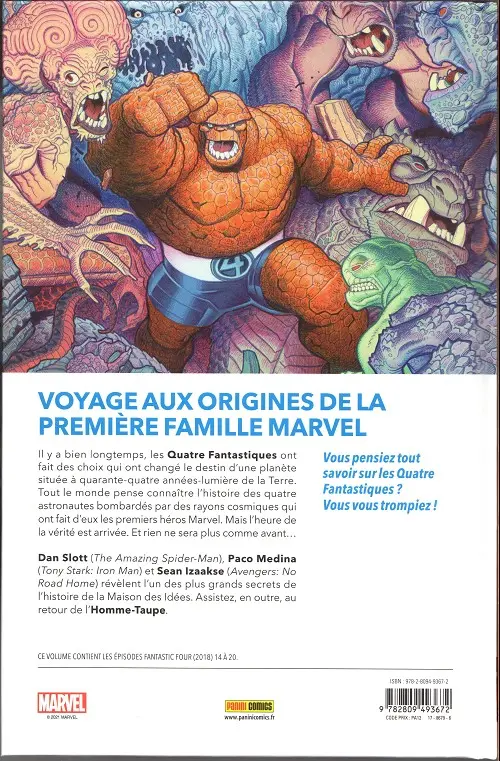 Verso de l'album Fantastic Four Tome 5 Point d'origine