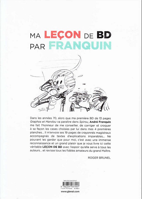 Verso de l'album Ma leçon de BD par Franquin
