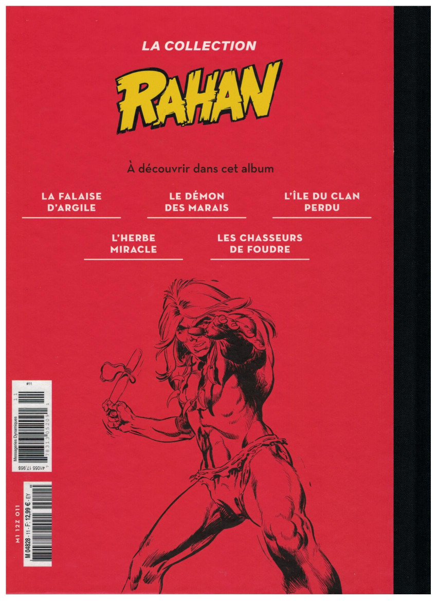 Verso de l'album Rahan (La Collection - Hachette) Tome 11