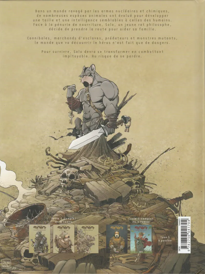 Verso de l'album Solo Tome 1 Les Survivants du chaos