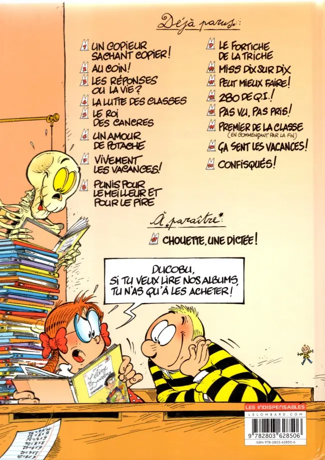 Verso de l'album L'Élève Ducobu Tome 13 Pas vu, pas pris !