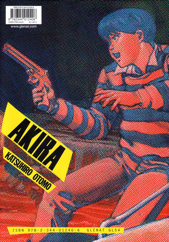 Verso de l'album Akira Tome 1 Tetsuo