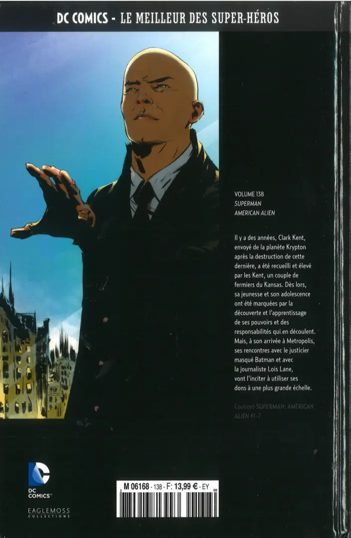 Verso de l'album DC Comics - Le Meilleur des Super-Héros Volume 138 Superman - American Alien