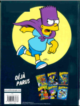 Verso de l'album Bartman Tome 7 La relève