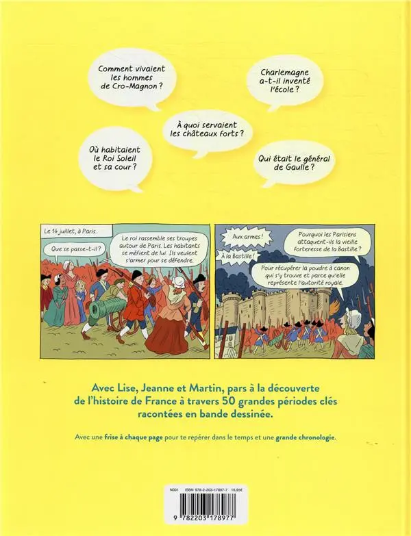 Verso de l'album Ma première histoire de France en BD